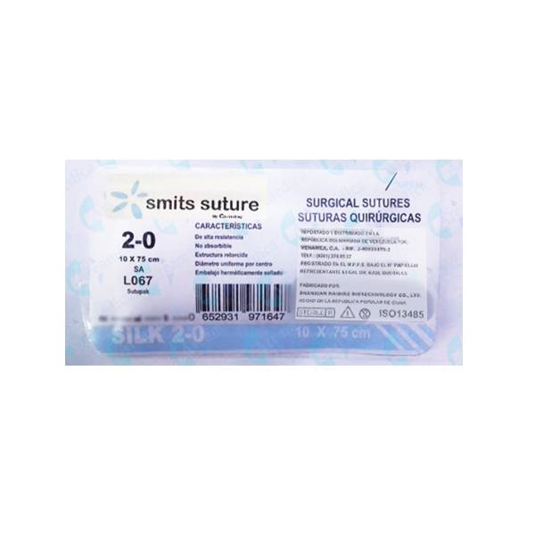 Sutura Seda Silk Aguja Recta Smits Suture L Farmadon La