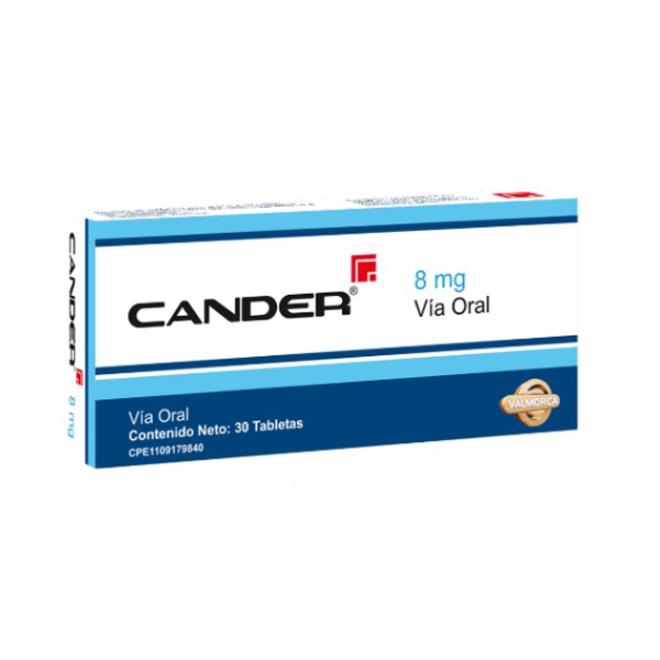 Cander HCT Candesartán+Hidroclorotiazida 8mg/12.5mg x 30 Tabletas ...