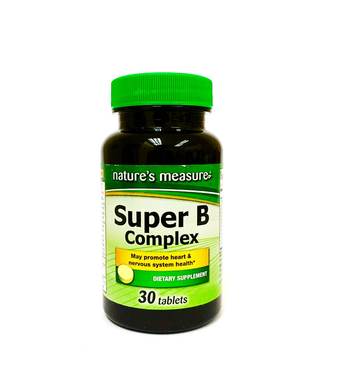 Super B Complex Complejo B X 30 Tabletas - Nature´s Measure - Farmadon ...