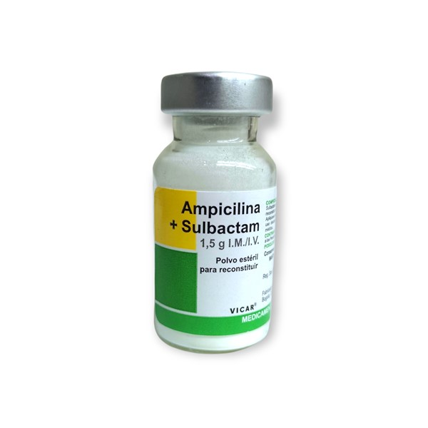 Ampicilina + Sulbactam Ampolla 1,5 g I.M I.V Vicar