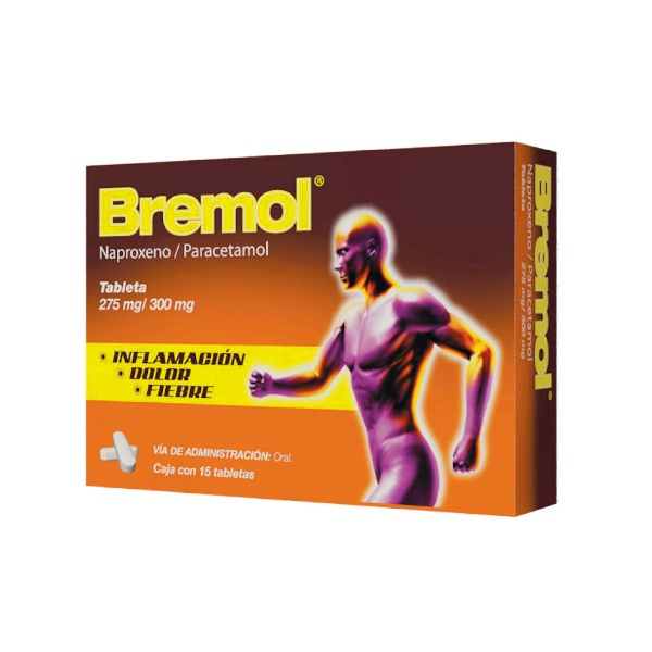 Bremol Naproxeno + Paracetamol 275Mg-300Mg X15 Tabletas Arte Médico ...