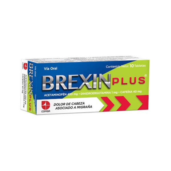 Brexin Plus Acetaminofén Cafeína Dihidroergotamina X 10 Tabletas Cofasa Farmadon La Farmacia