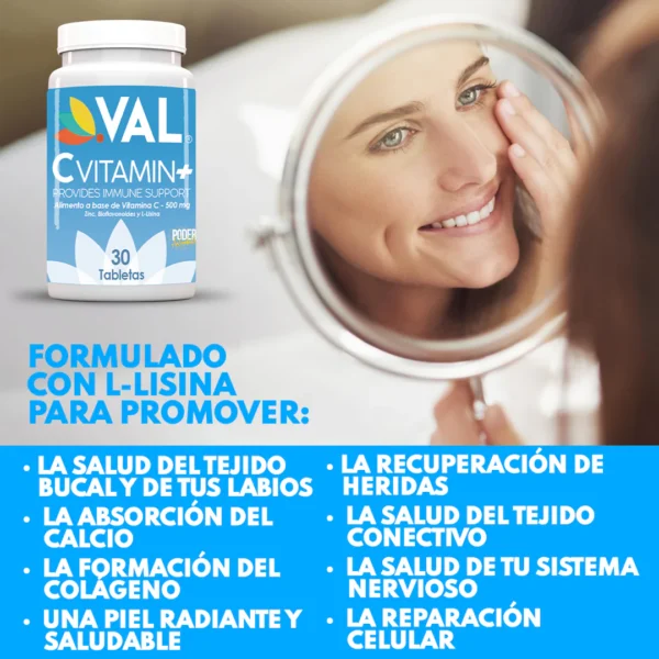 Vitamina C +Zinc+Bioflavonoides X 30 Tabletas Val - Imagen 5